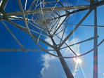 I climbed on a cellular network tower! It was still being built, so access was still open. Couldn't pass the once-in-lifetime opportunity.